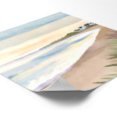 Poster Vagues de Plage | Océan Côtiers Aquarelle (Coin)