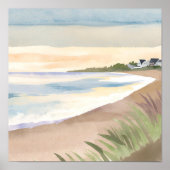 Poster Vagues de Plage | Océan Côtiers Aquarelle (Devant)