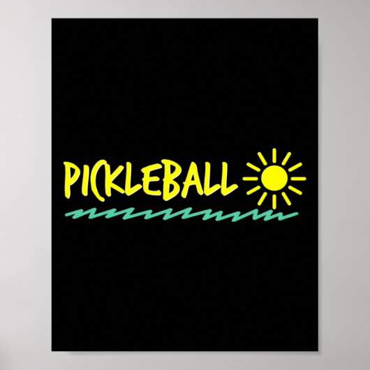 Poster Vagues de soleil et manche longue de pickleball (Devant)