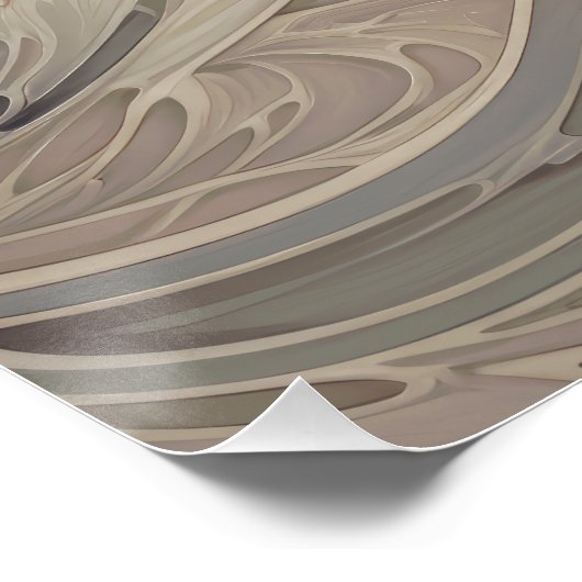 Poster Vagues de tempête Abstraites (Coin)