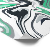 Poster Vagues d'émeraude dans l'art Abstrait des fluides (Coin)