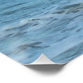 Poster Vagues d'océan bleu s'étirant vers l'horizon (Coin)