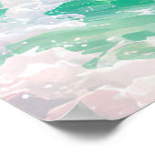 Poster Vagues d'océan turquoise (Coin)