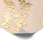 Poster Vagues d'or : Marbre Abstrait (Coin)