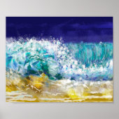 Poster Vagues en bord de mer (Devant)