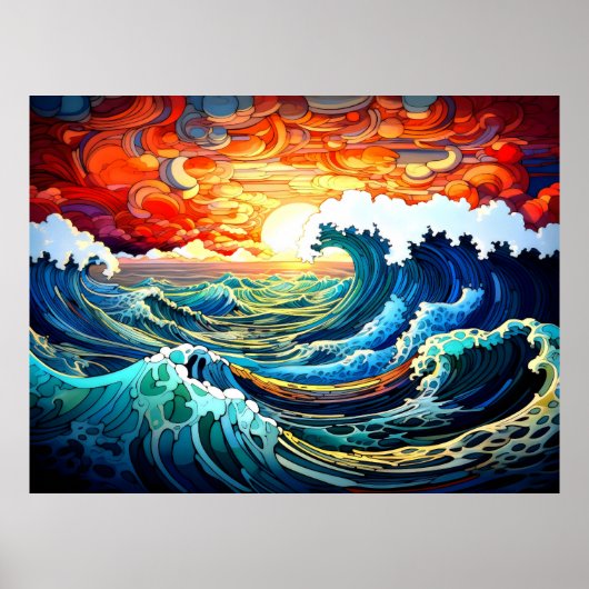 Poster Vagues épiques 12 (Devant)