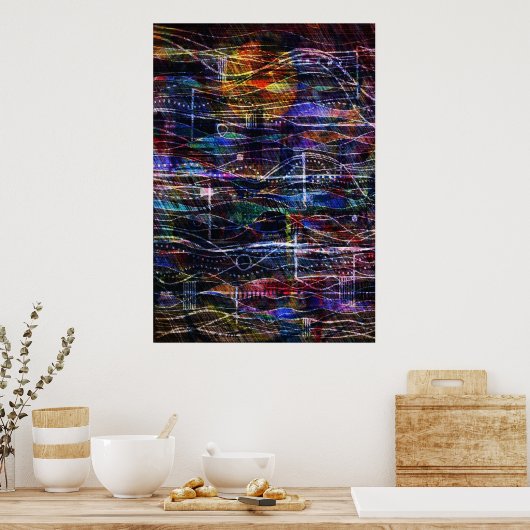 Poster Vagues et particules (Cuisine)