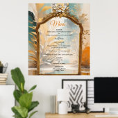 Poster Vagues et paysages artistiques orientaux d'Asie (Bureau à domicile)