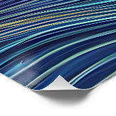 Poster Vagues fracturées du paysage marin Abstrait 05 (Coin)