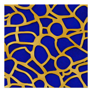 Poster Vagues fracturées du paysage marin Abstrait 11