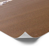 Poster vagues hawaïennes, île lointaine, sable de plage,  (Coin)