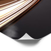 Poster Vagues métalliques liquides Abstraites - Desi méta (Coin)