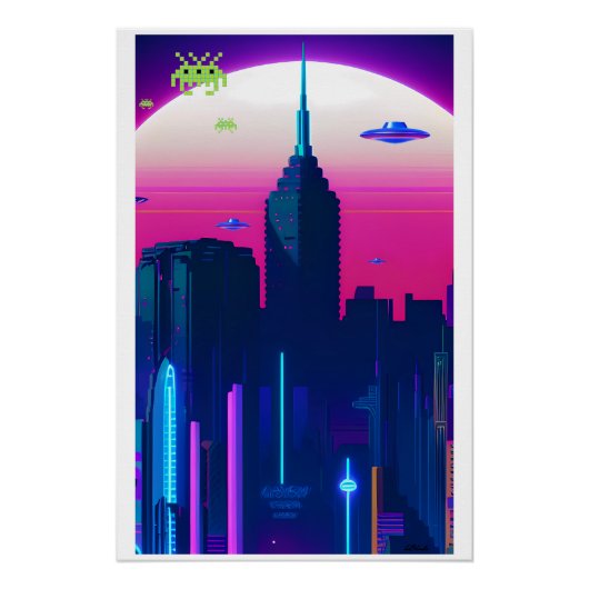 Poster Vagues nocturnes et Vapor Daze (Devant)