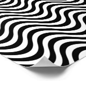 Poster Vagues noires et blanches (Coin)