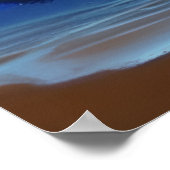 Poster Vagues océaniques dramatiques et coucher de soleil (Coin)