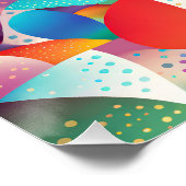 Poster Vagues océaniques du coucher du soleil (Coin)