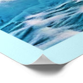 Poster Vagues océaniques : Horizon bleu (Coin)