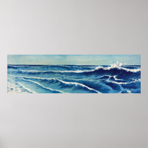 Poster Vagues océaniques par Uehara Konen (1878-1940)