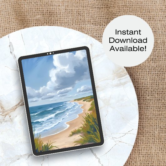 Poster Vagues océaniques | Plage Peinte Côtière