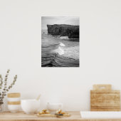 Poster Vagues Océaniques S'Écrasant Contre Les Falaises R (Cuisine)