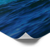 Poster Vagues Océaniques Sur La Plage De Sable Sous Ciel  (Coin)