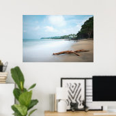 Poster Vagues Océaniques Sur La Plage De Sandy (Bureau à domicile)