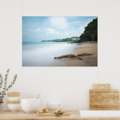 Poster Vagues Océaniques Sur La Plage De Sandy (Cuisine)