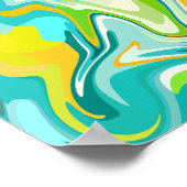 Poster Vagues océaniques vibrantes (Coin)