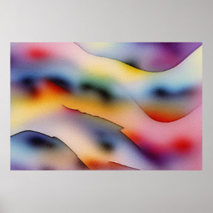 Poster "Vagues réfractaires" Art Abstrait contemporain