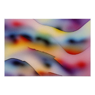 Poster "Vagues réfractaires" Art Abstrait contemporain