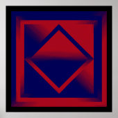 Poster Vagues rouges et violettes (Devant)