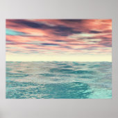 Poster Vagues turquoise (Devant)