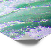 Poster Vagues vertes Imprimer avec versets d'écriture (Coin)