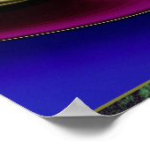 Poster Vagues violettes et bleues (Coin)
