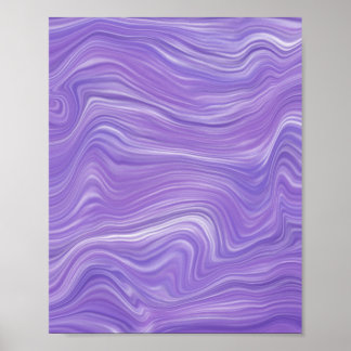 Poster Vagues violettes fluides