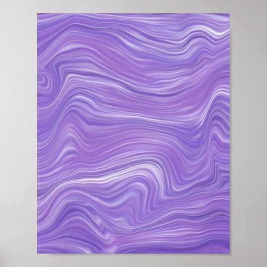 Poster Vagues violettes fluides (Devant)