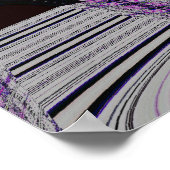 Poster vagues violettes noires (Coin)