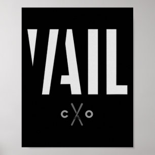 Poster Vail Colorado Graphique Ski