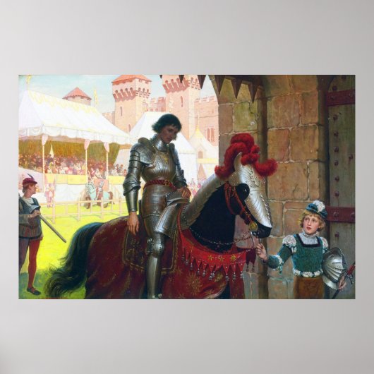 Poster Vaincu, par Edmund Blair Leighton (Devant)
