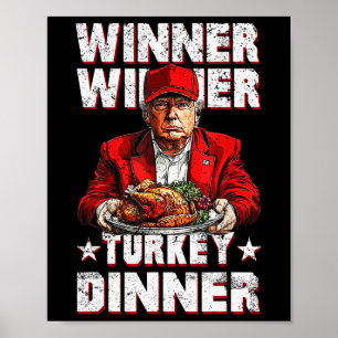 Poster Vainqueur de l'Humour drôle Dîner Turquie Thanksgi
