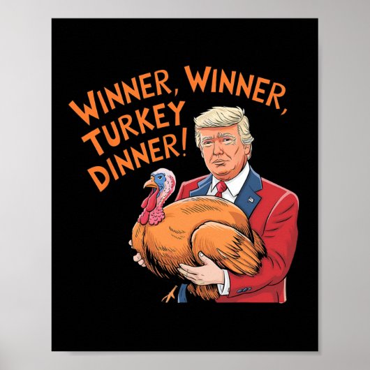 Poster Vainqueur de Trump Dîner turc Dîner Turquie Thanks (Devant)