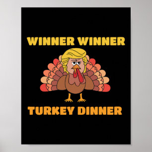 Poster Vainqueur de Trump Dîner turc Dîner Turquie Thanks