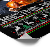 Poster Vainqueur du dîner de Noël Père Noël Trump Ugly Sw (Coin)