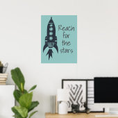 Poster Vaisseau spatial Atteindre les étoiles (Bureau à domicile)