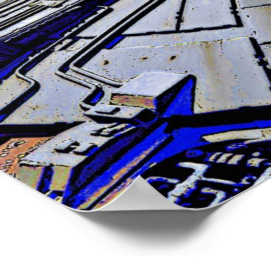 Poster vaisseau spatial Sci Fi (Coin)