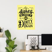 Poster vaisselle sale (Bureau à domicile)