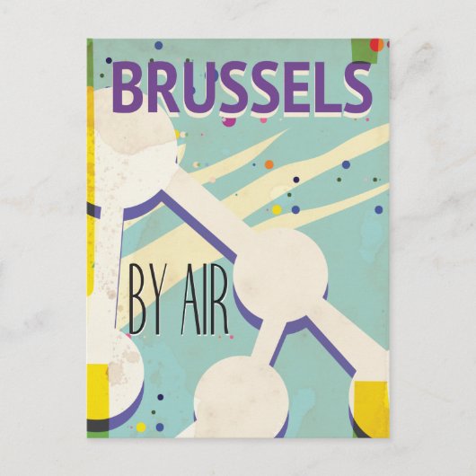 Poster  vakantie Brussel Briefkaart (Voorkant)