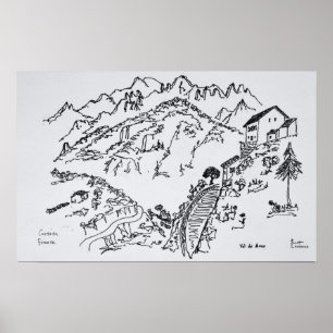 Poster Val d'Asco Corse, France