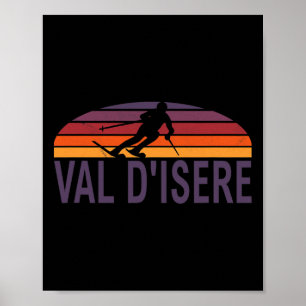 Poster Val D'Isere Alpes françaises France Station de ski