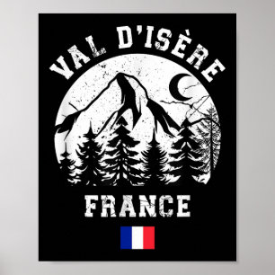 Poster Val Disère France Alpes Station De Ski Alpin Pour